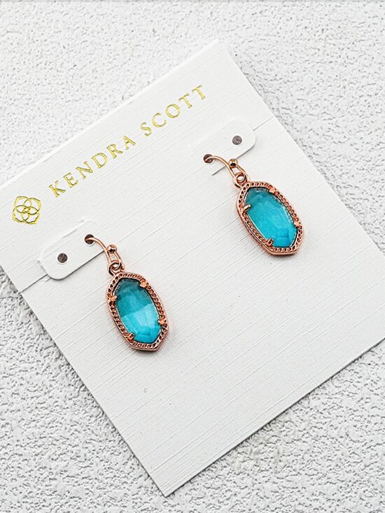 Kendra Scott Sky Blue Cat Eye Earrings - Picture 1 of 1